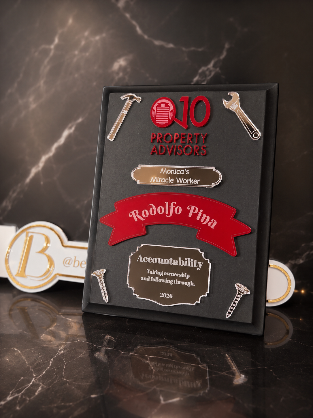 Personalized Maintenance Supervisor Plaque | 3D Acrylic Recognition Award (Customizable)