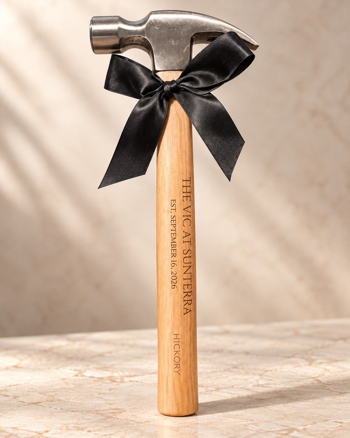 Custom engraved groundbreaking ceremony hammer - view 2